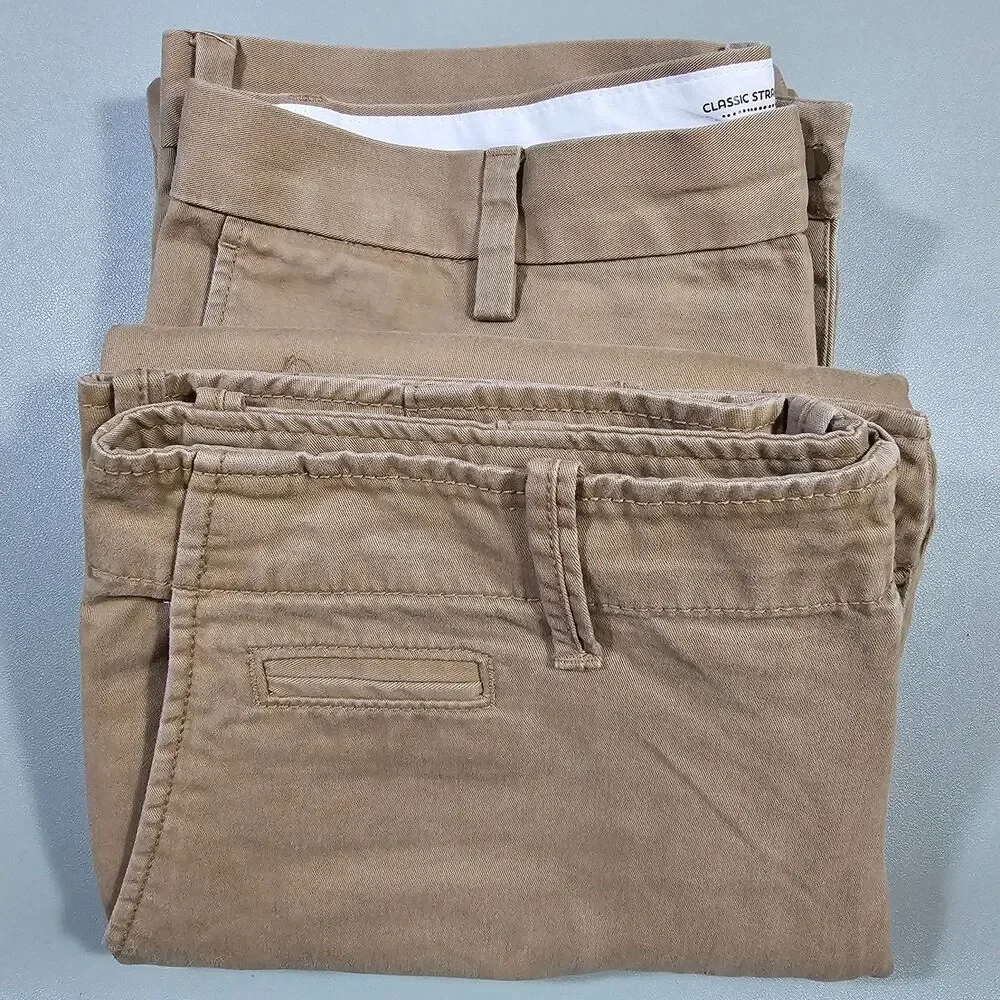 Mens Old Navy Khaki Pant Bundle 32x32 Casual Cotton Straight Bottoms - Picture 1 of 16